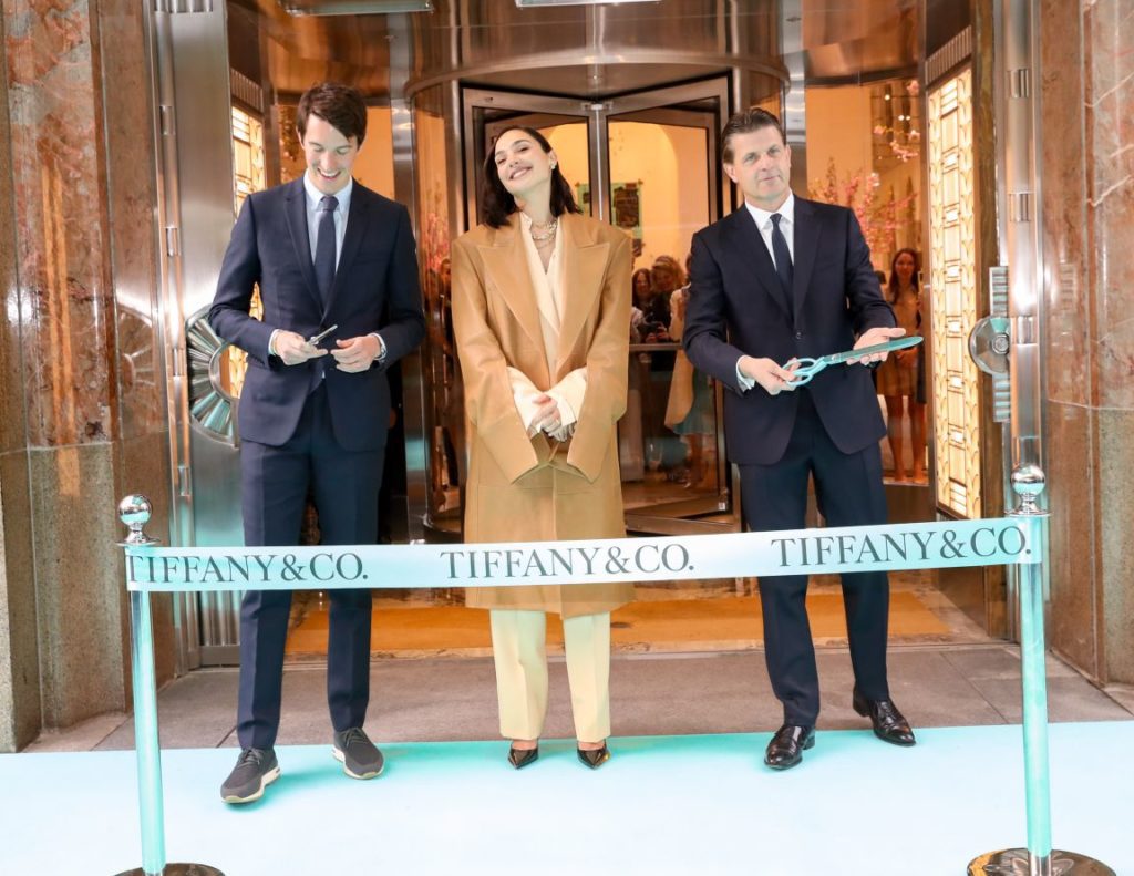 Gal Gadot and Alexandre Arnault Cut the Ribbon at Tiffany & Co's NYC Store Reopening April 2023